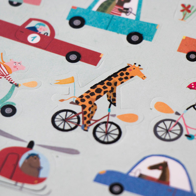 Creative activity with stickers